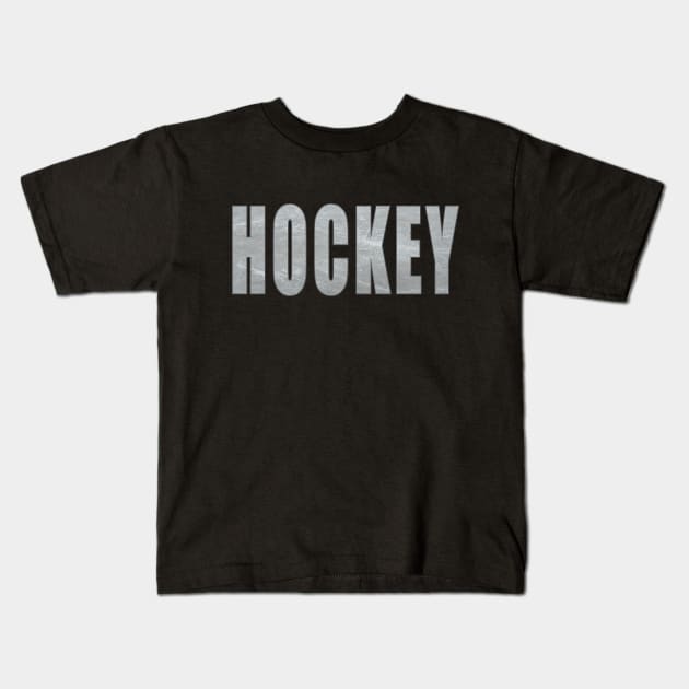 Hockey Rink Silhouette Kids T-Shirt by swiftscuba